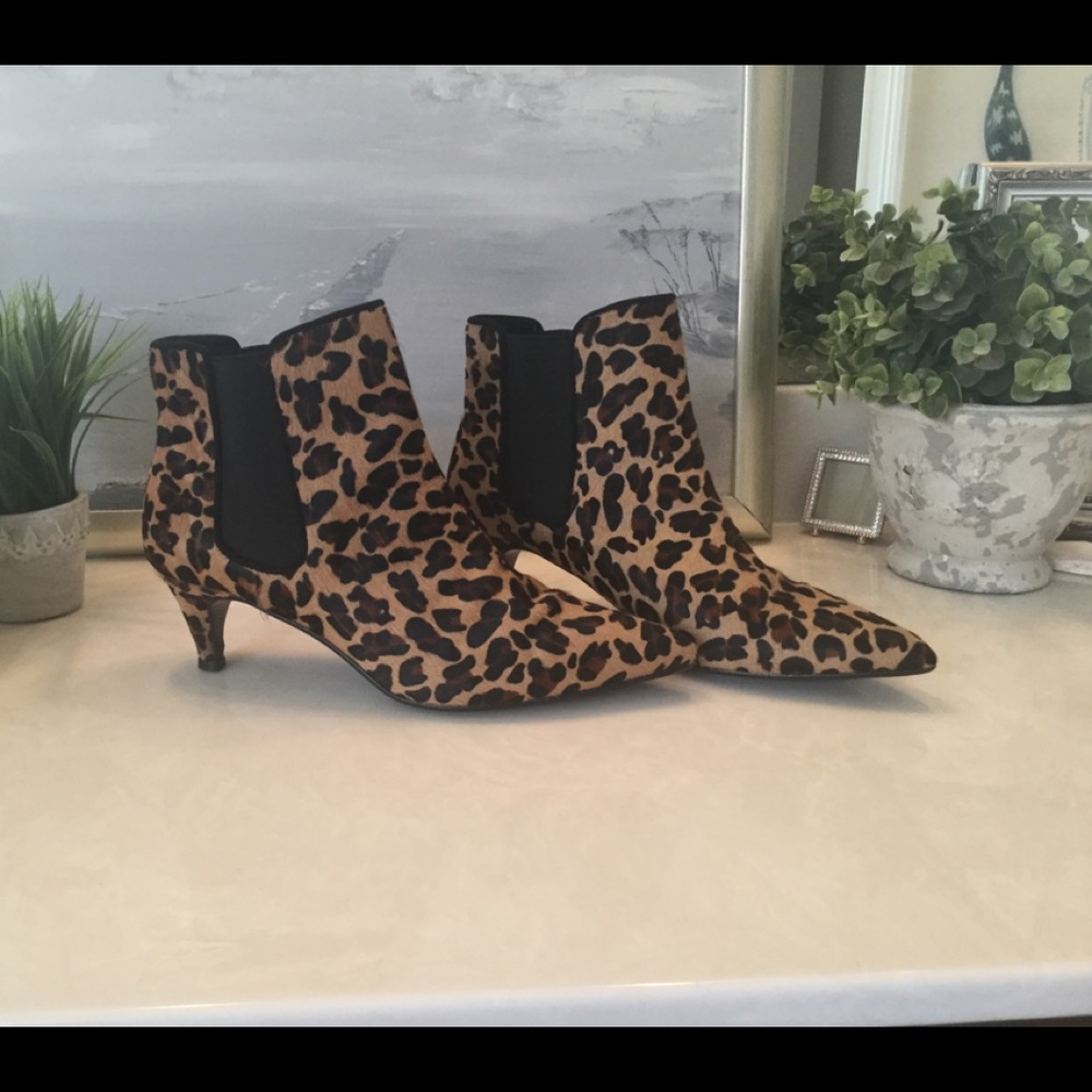 Zara leopard print booties